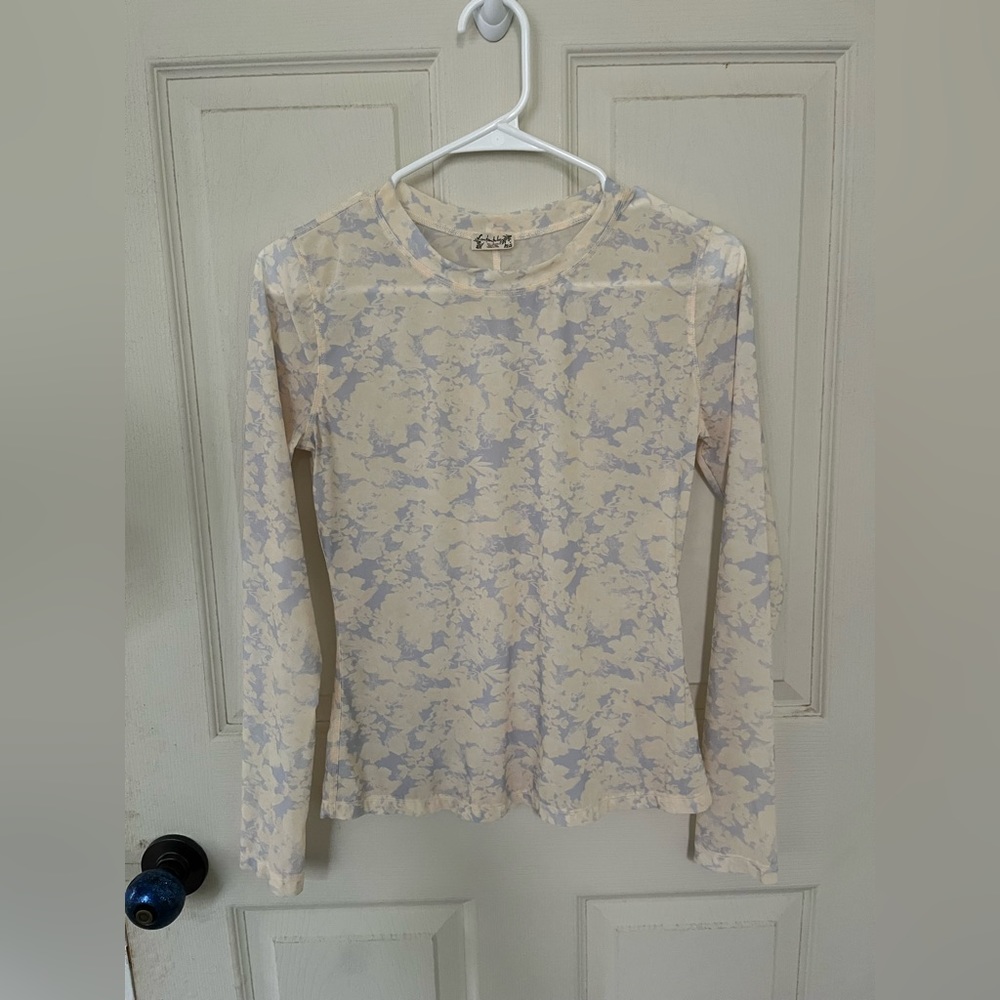 Free people intimately free size medium sheer long sleeve top fairy whimsical
